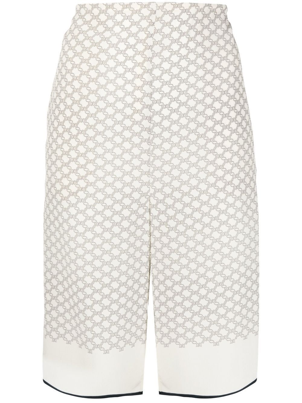 monogram-pattern knee-length shorts - 1