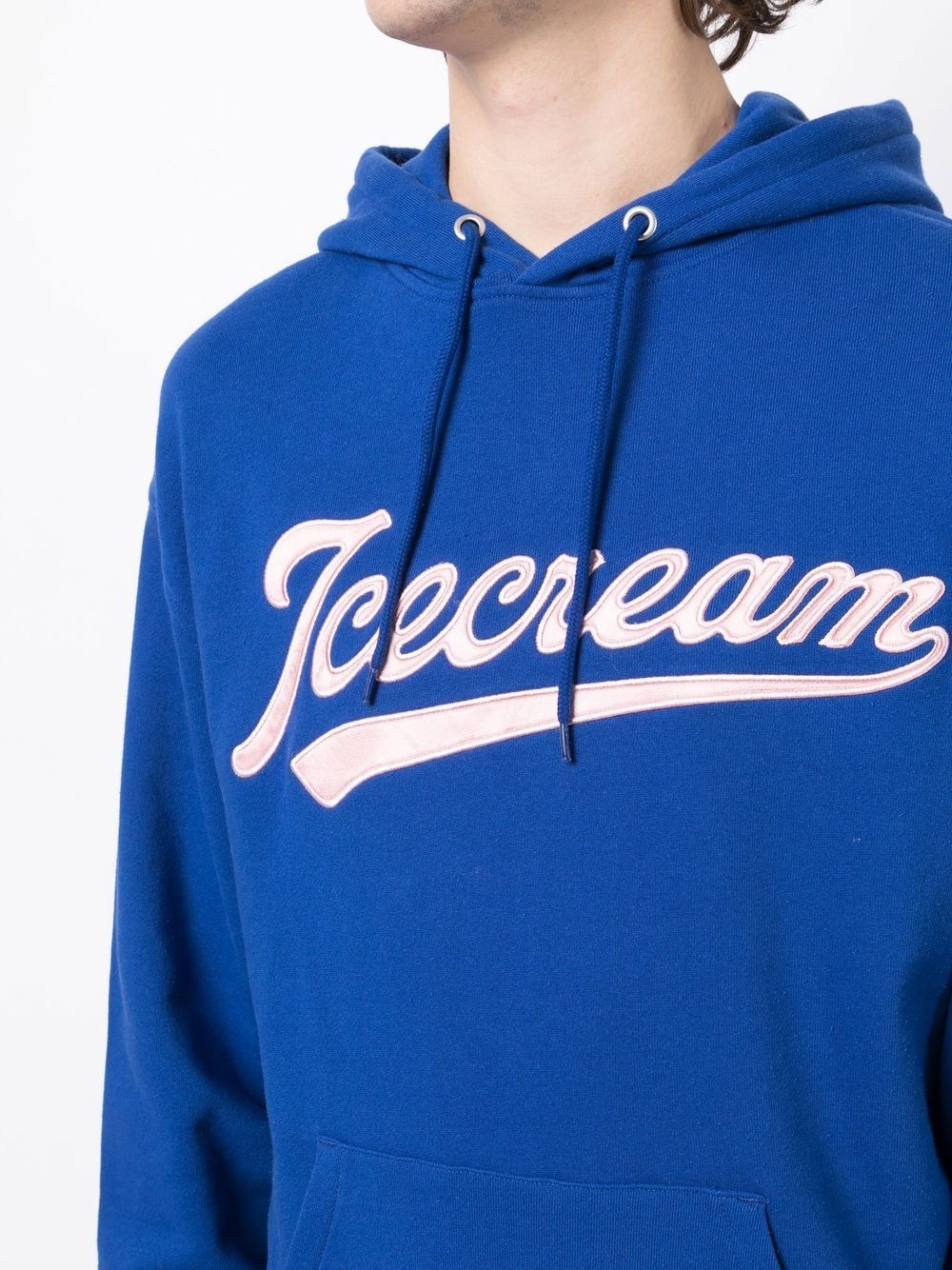 logo embroidery drawstring hoodie - 5