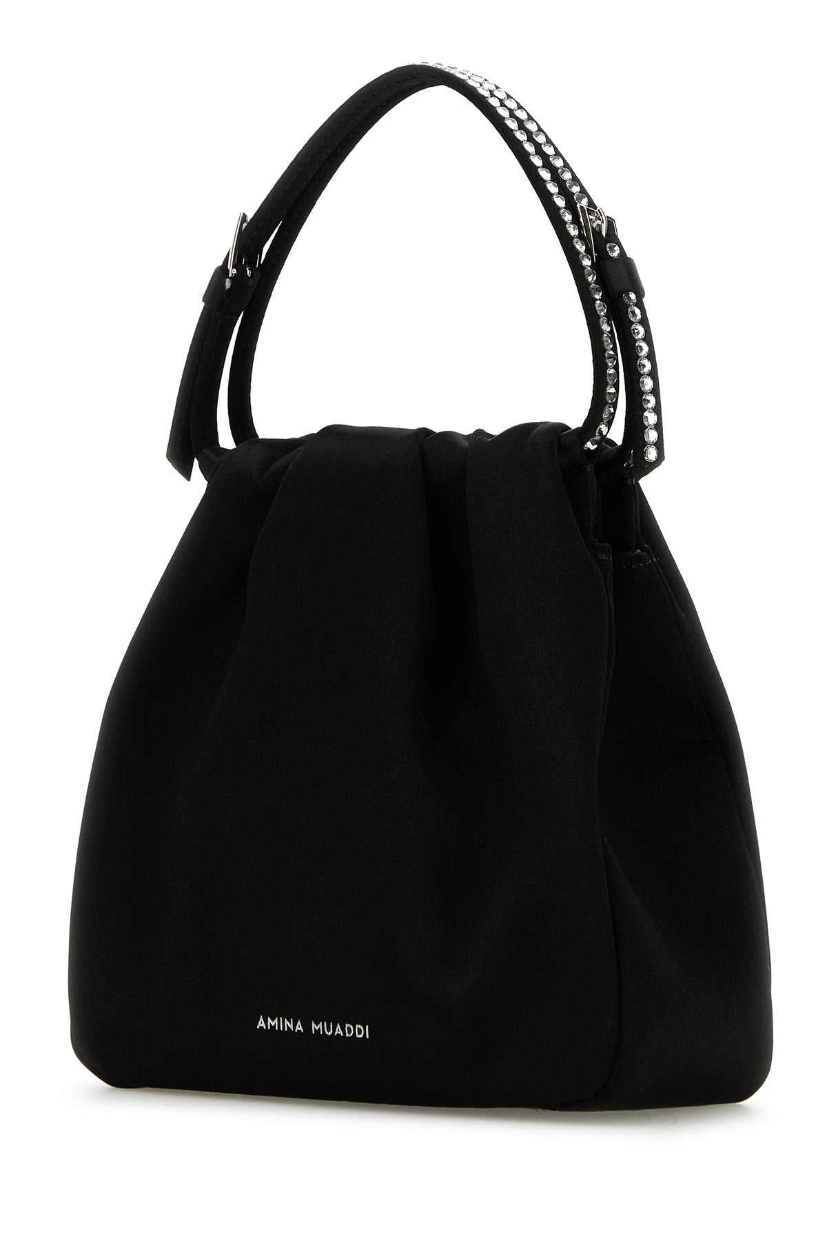 Black satin Vittoria Crystal handbag - 2