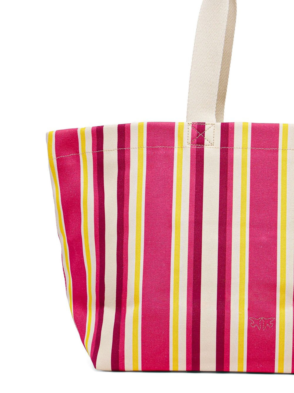 large striped-pattern logo-patch tote bag - 3