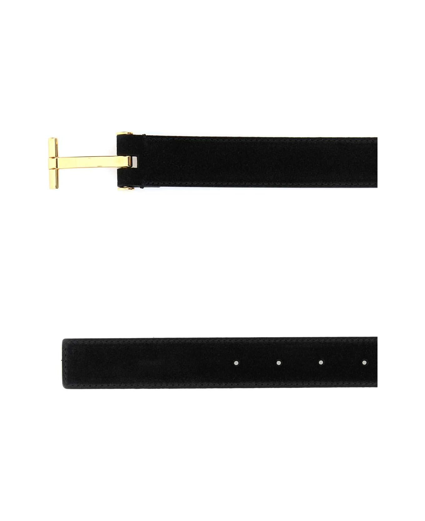 Black Suede Belt - 2