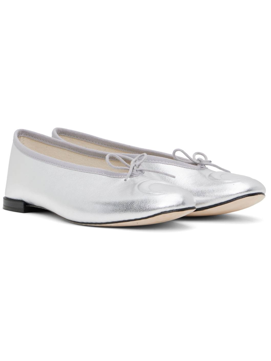 Silver Repetto Edition Lilouh Soft Nappa Ballerina Flats - 4