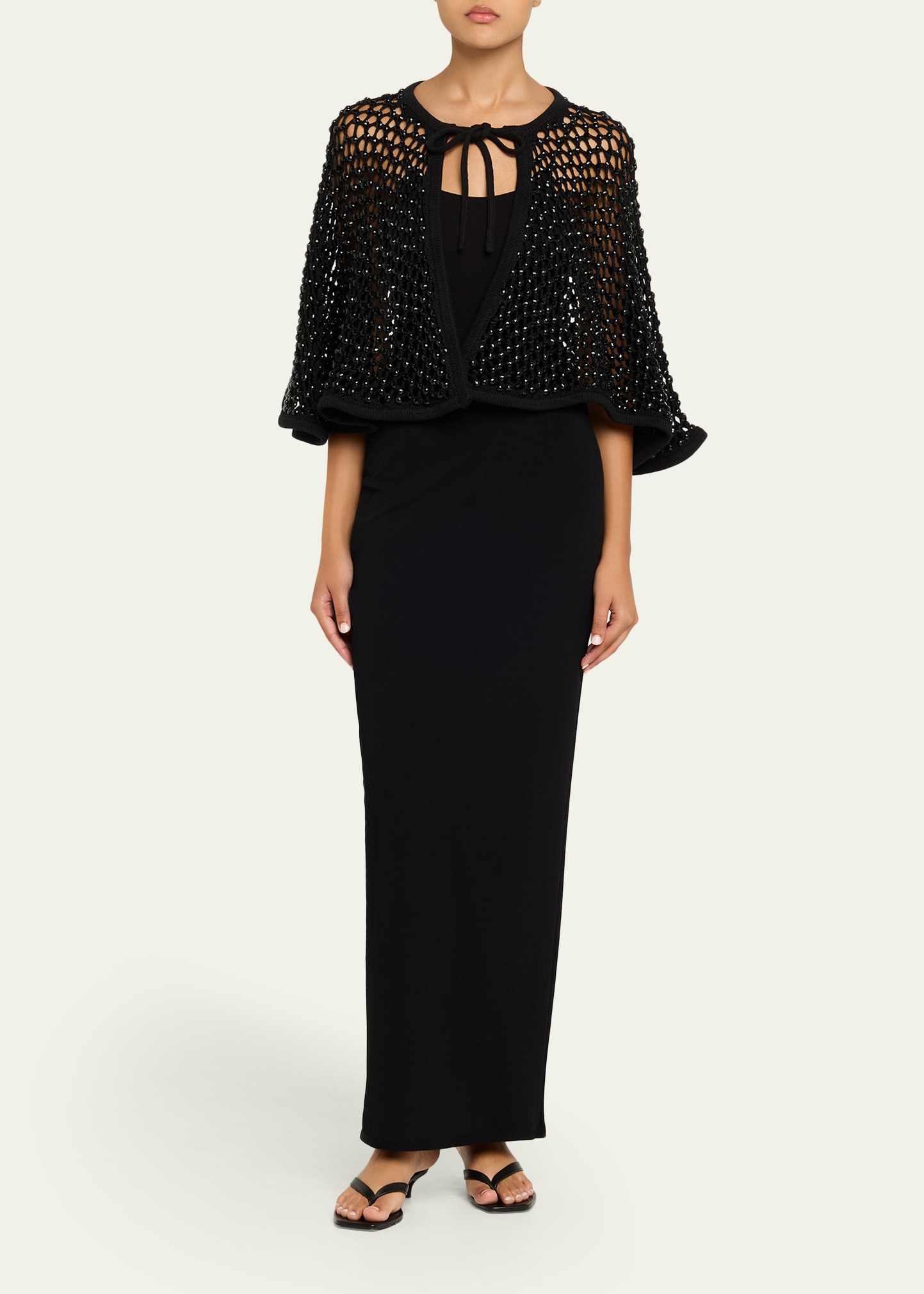 Crystal Net Knit Capelet - 2