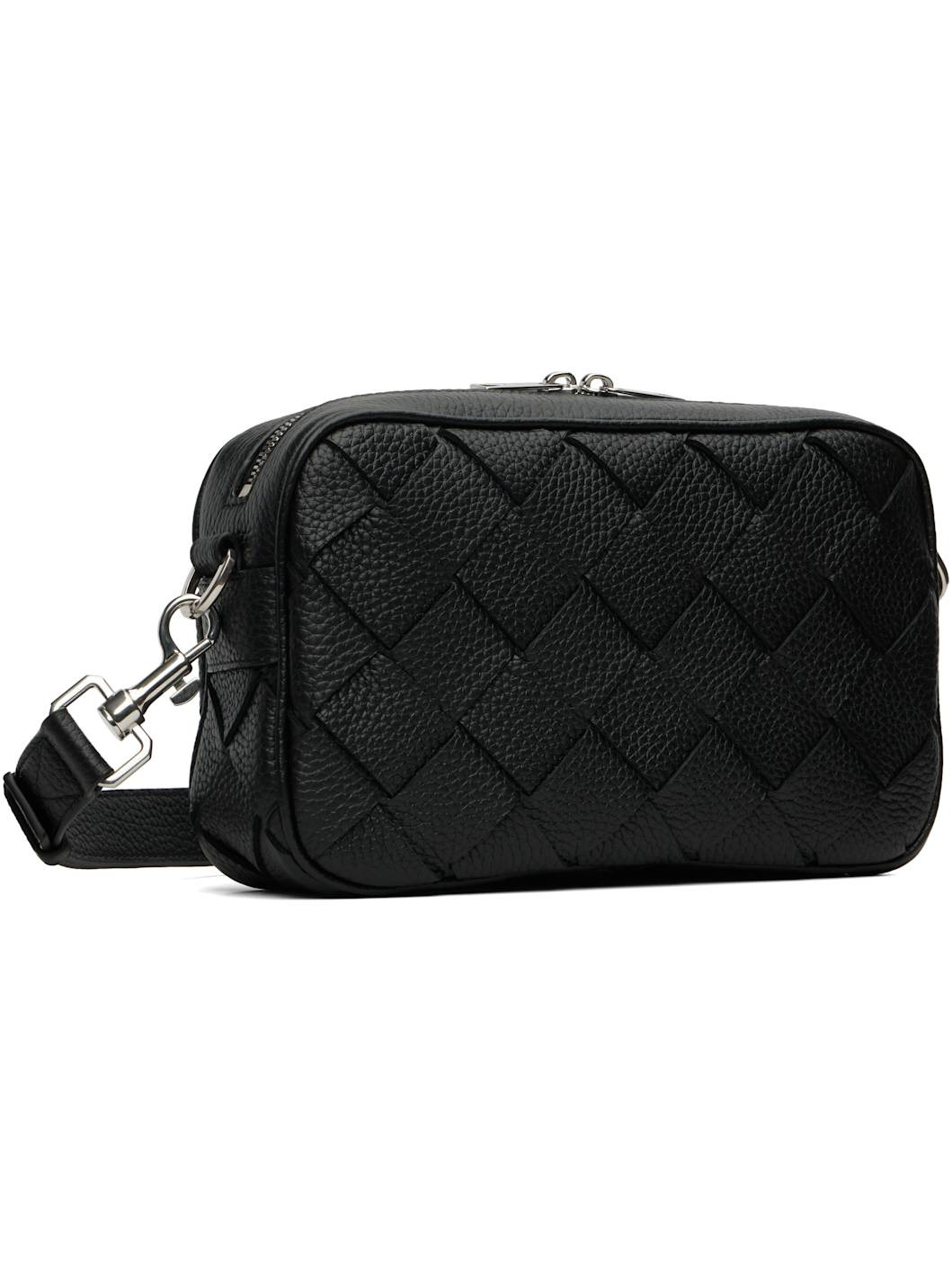 Black Small Intrecciato Camera Bag - 2