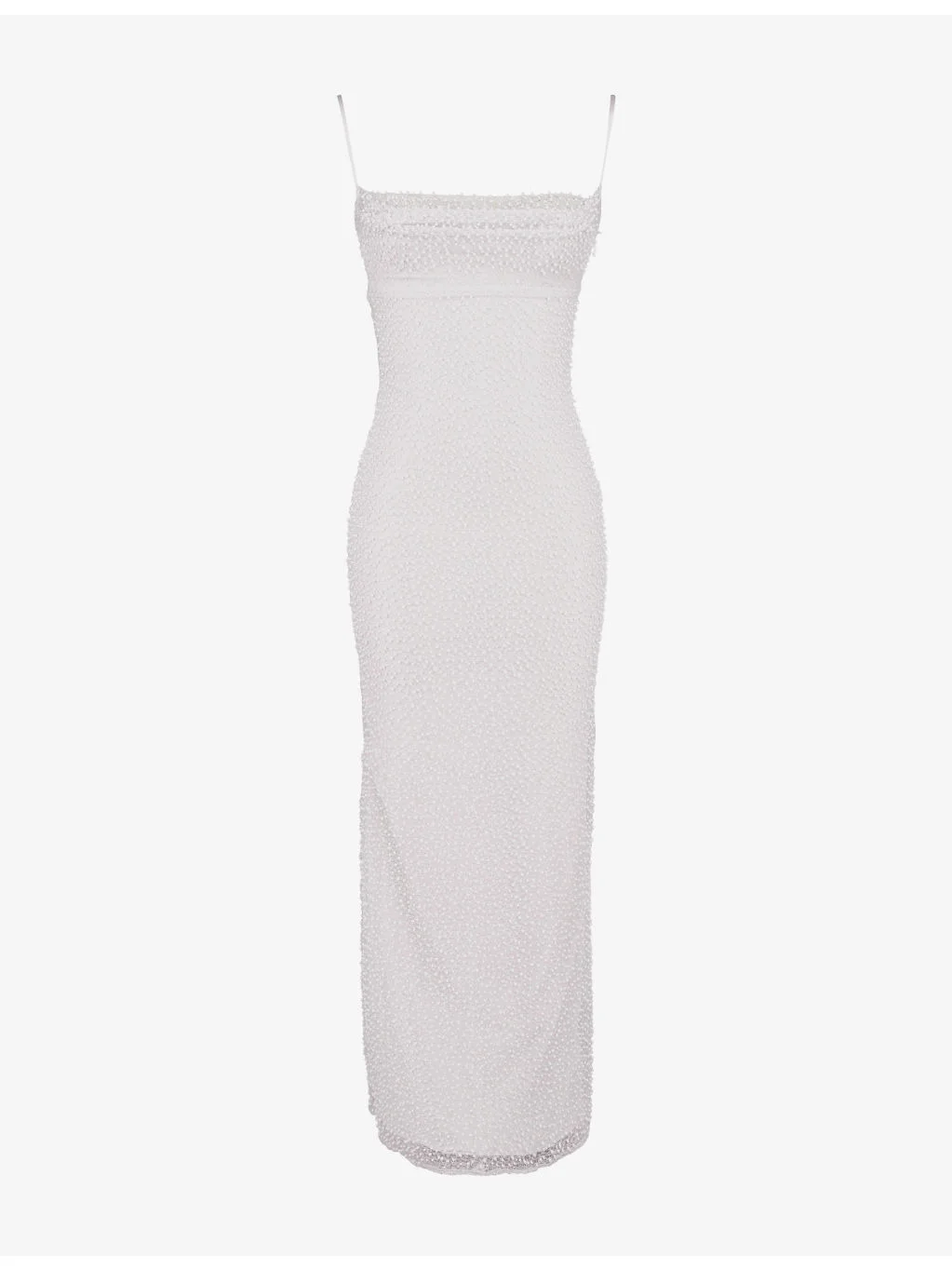 Calla Pearl-Embellished Woven Maxi Dress - 1