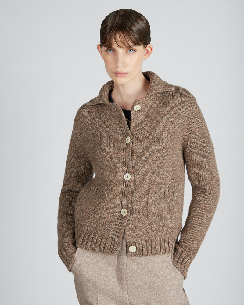 SLOWEAR Chioto slim fit cardigan in wool and Alpaca outlook
