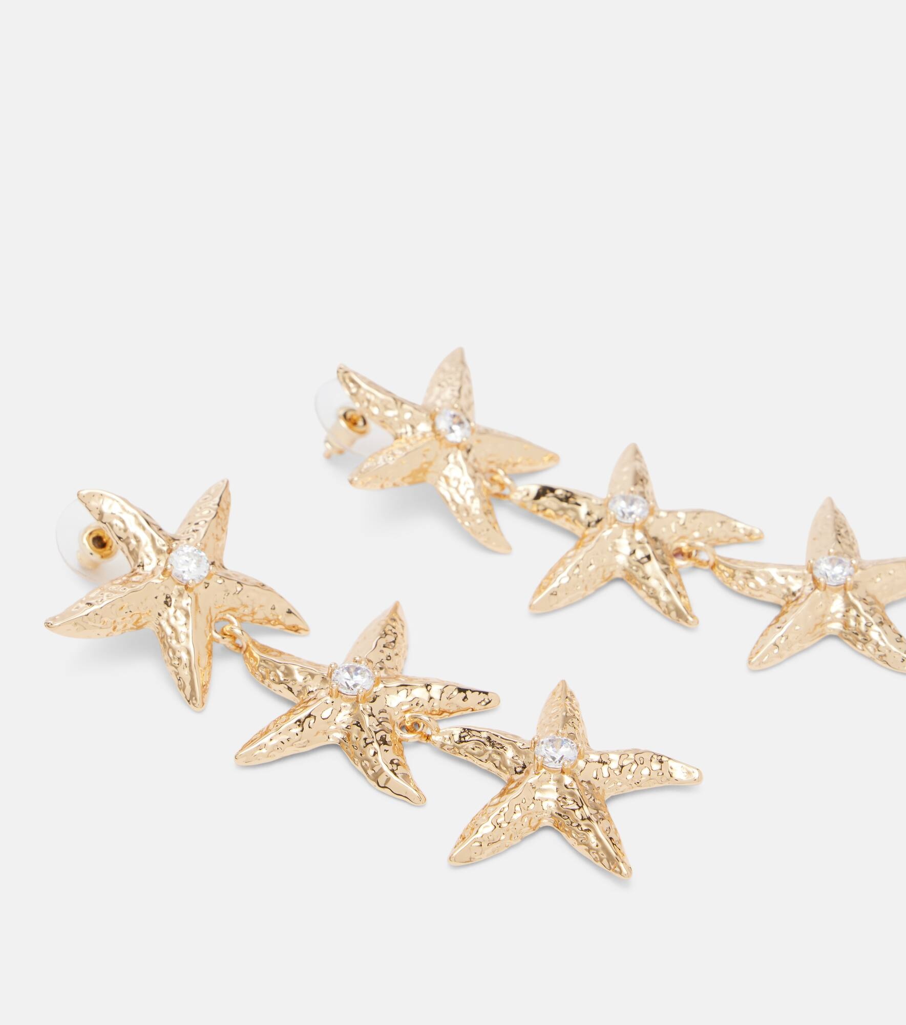 18kt gold-plated earrings - 4