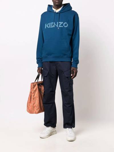 KENZO logo-embroidered cargo trousers outlook