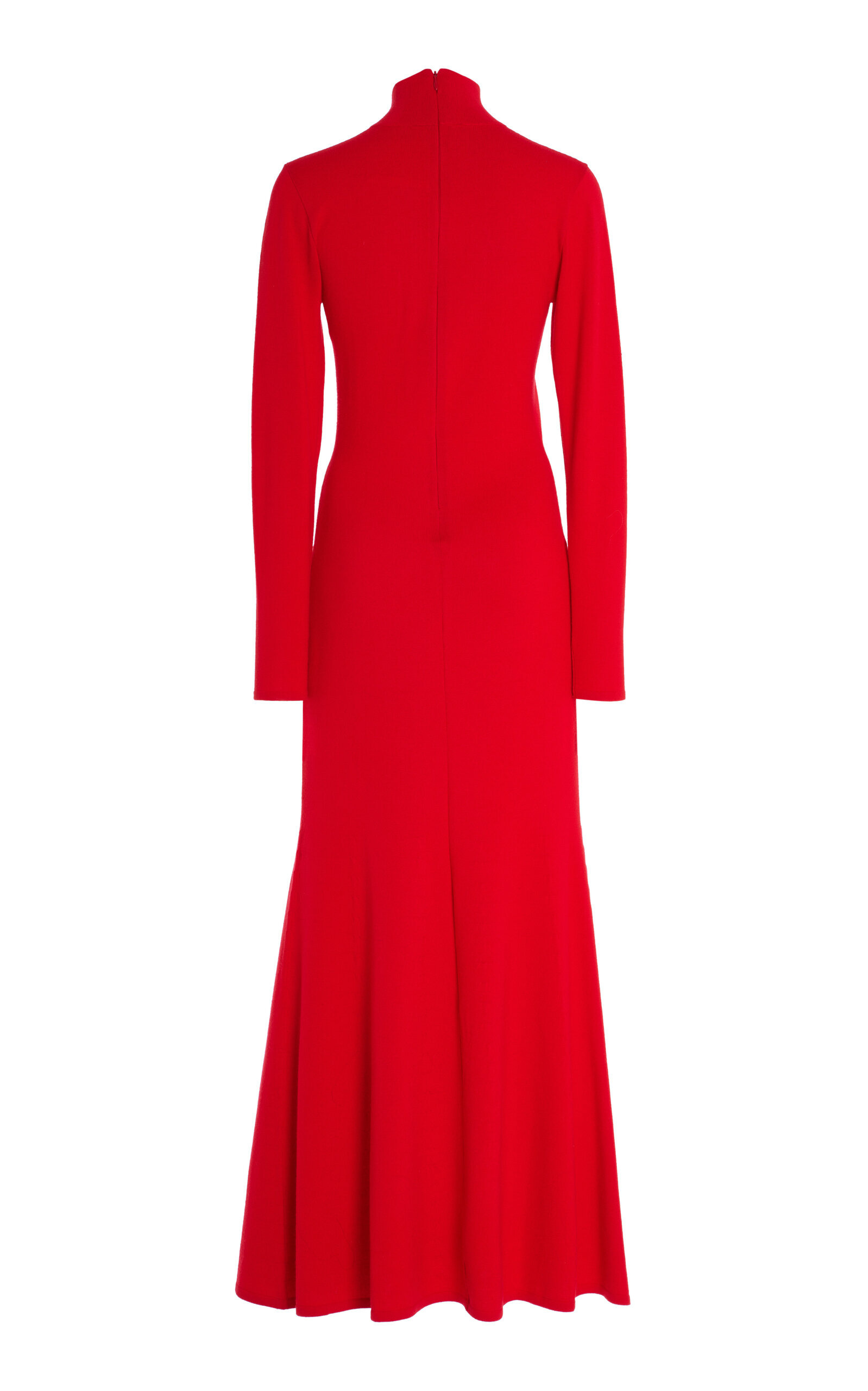 Turtleneck Virgin-Wool Midi Dress red - 7