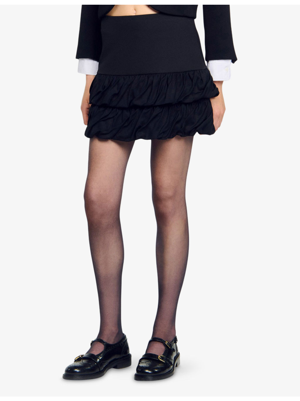 Ruffled Woven Mini Skirt - 3