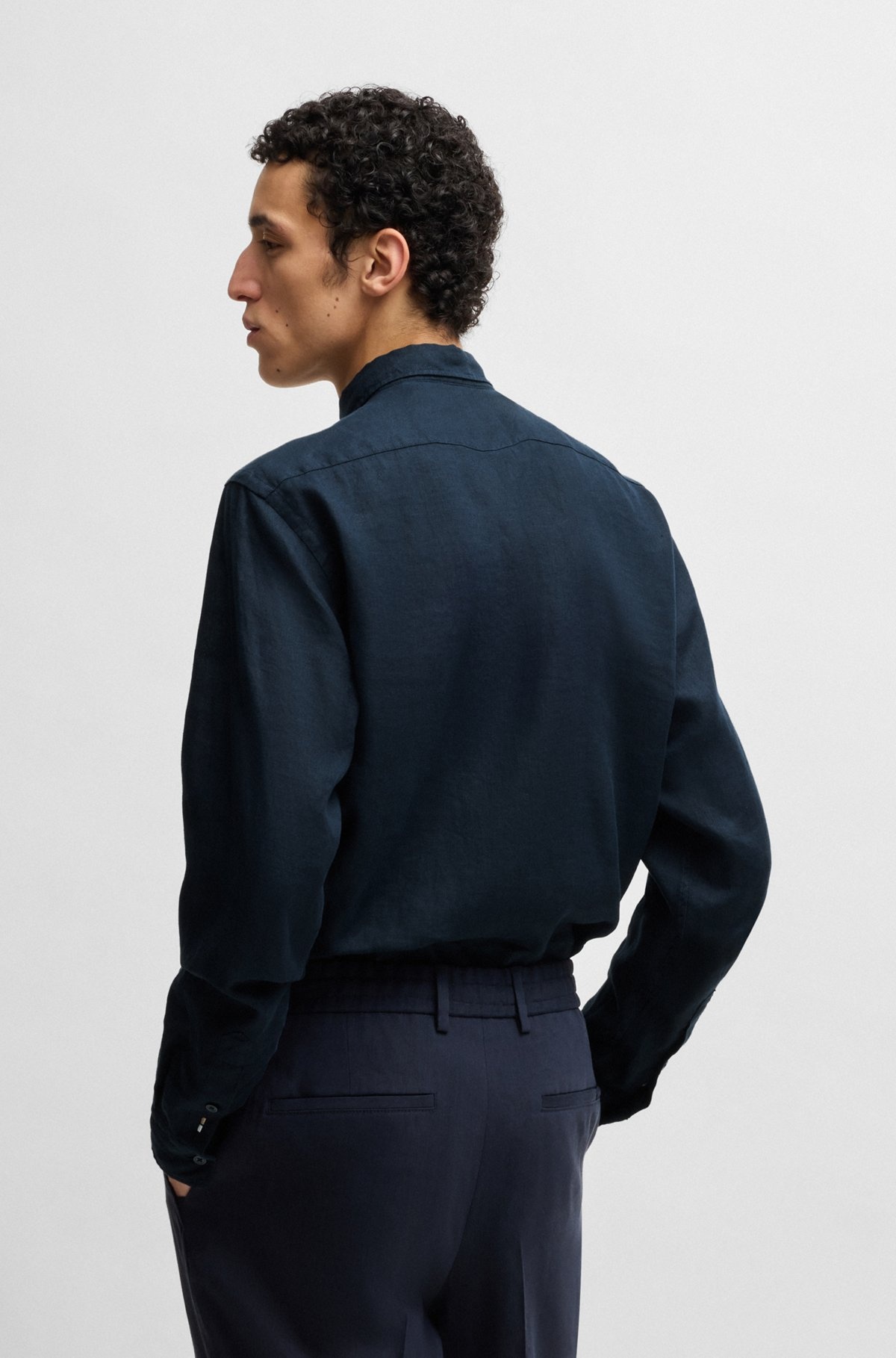 REGULAR-FIT BUTTON-DOWN SHIRT IN LINEN - 5