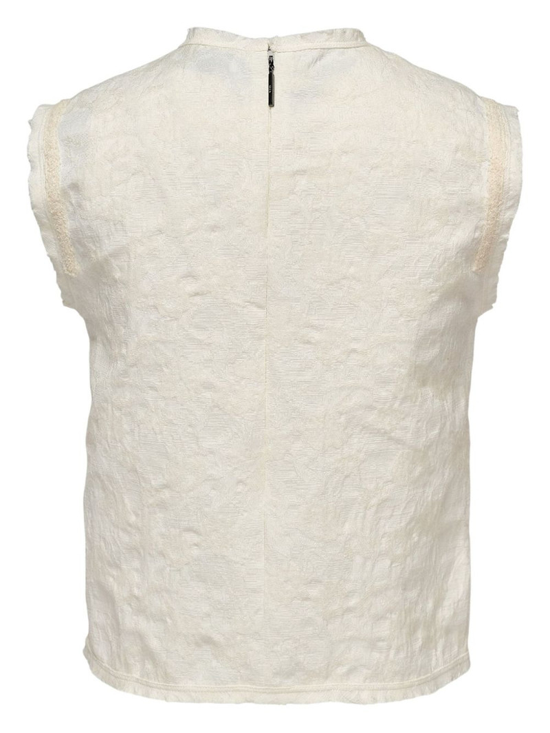 MSGM ruffled-front sleeveless blouse outlook