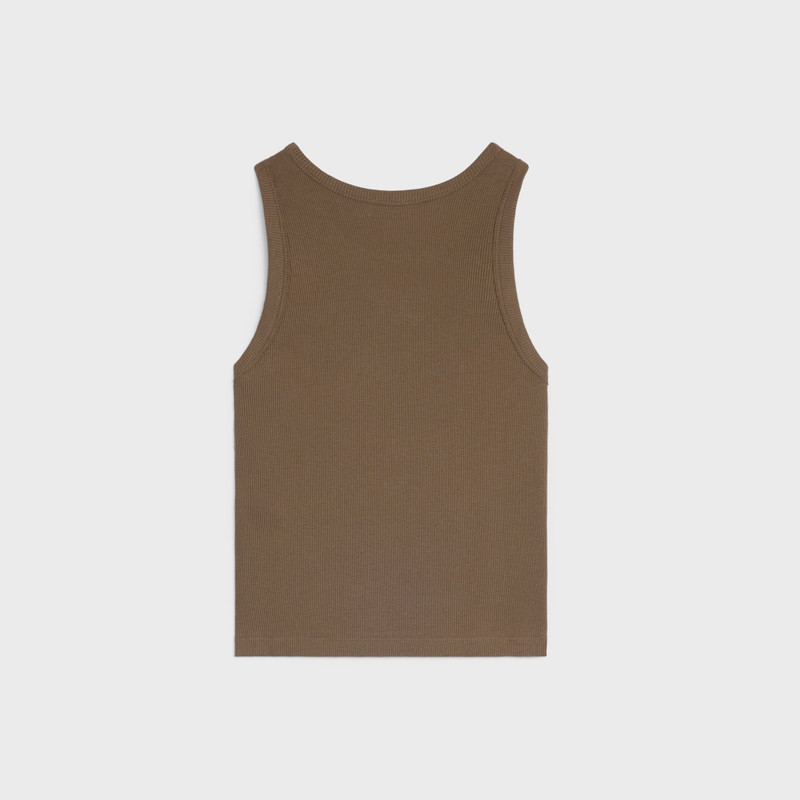 CELINE triomphe tank top IN ribbed cotton outlook