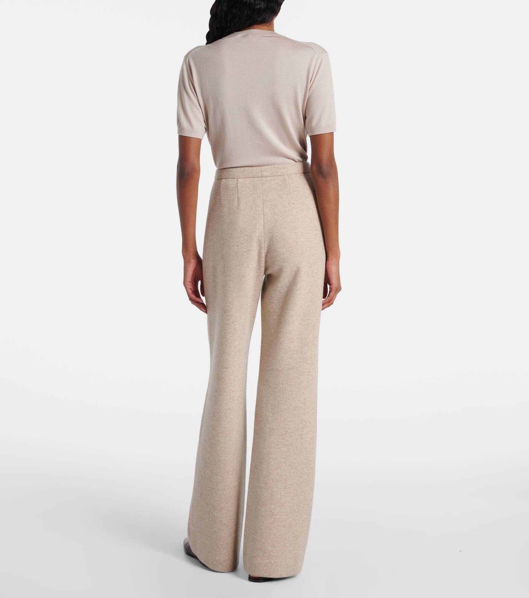 Robin cashmere-blend straight pants - 3