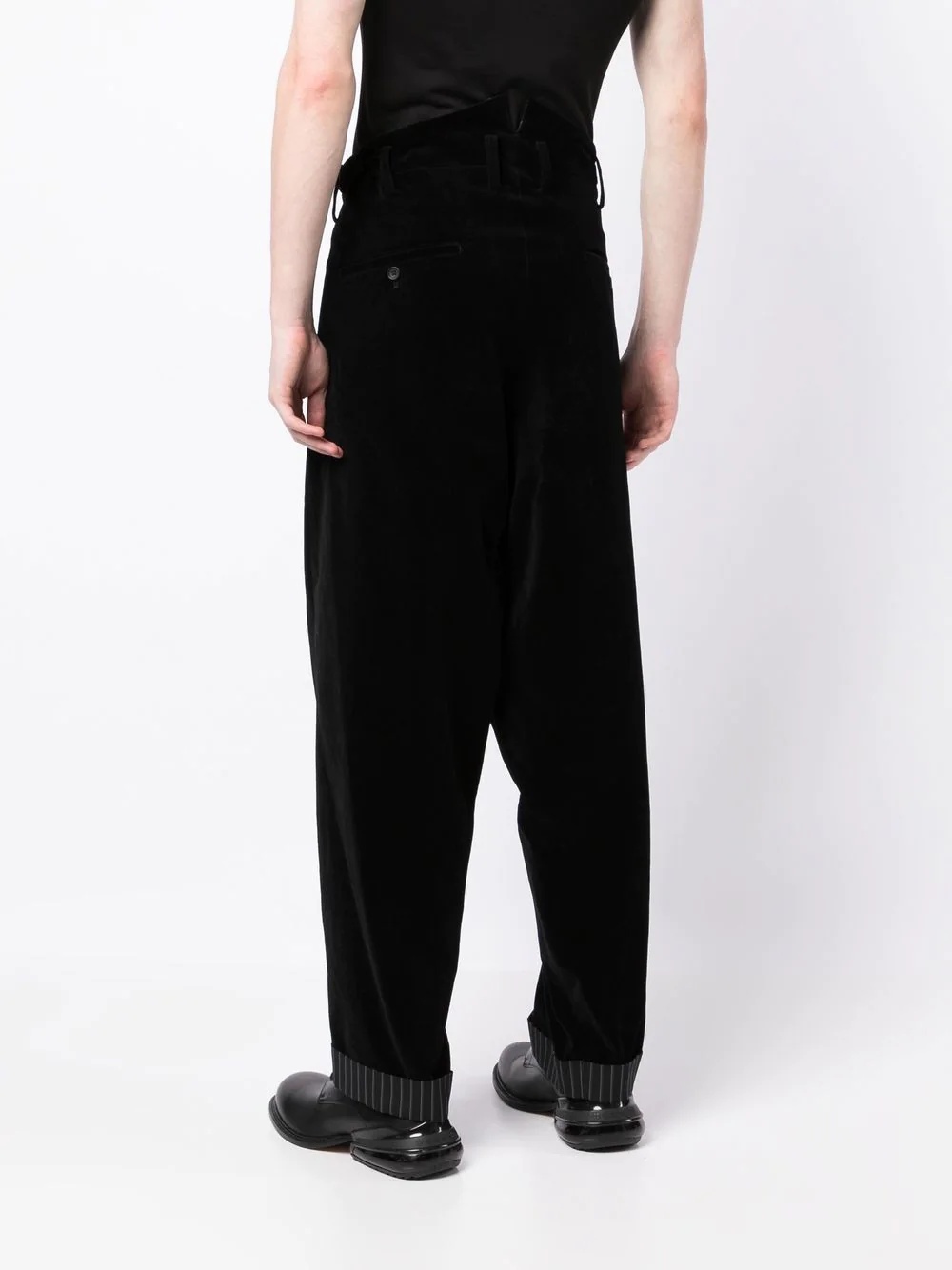 high-waist wide-leg trousers - 4