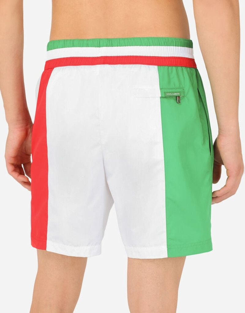 Dolce & Gabbana Mid-length swim trunks with Italy DG logo outlook