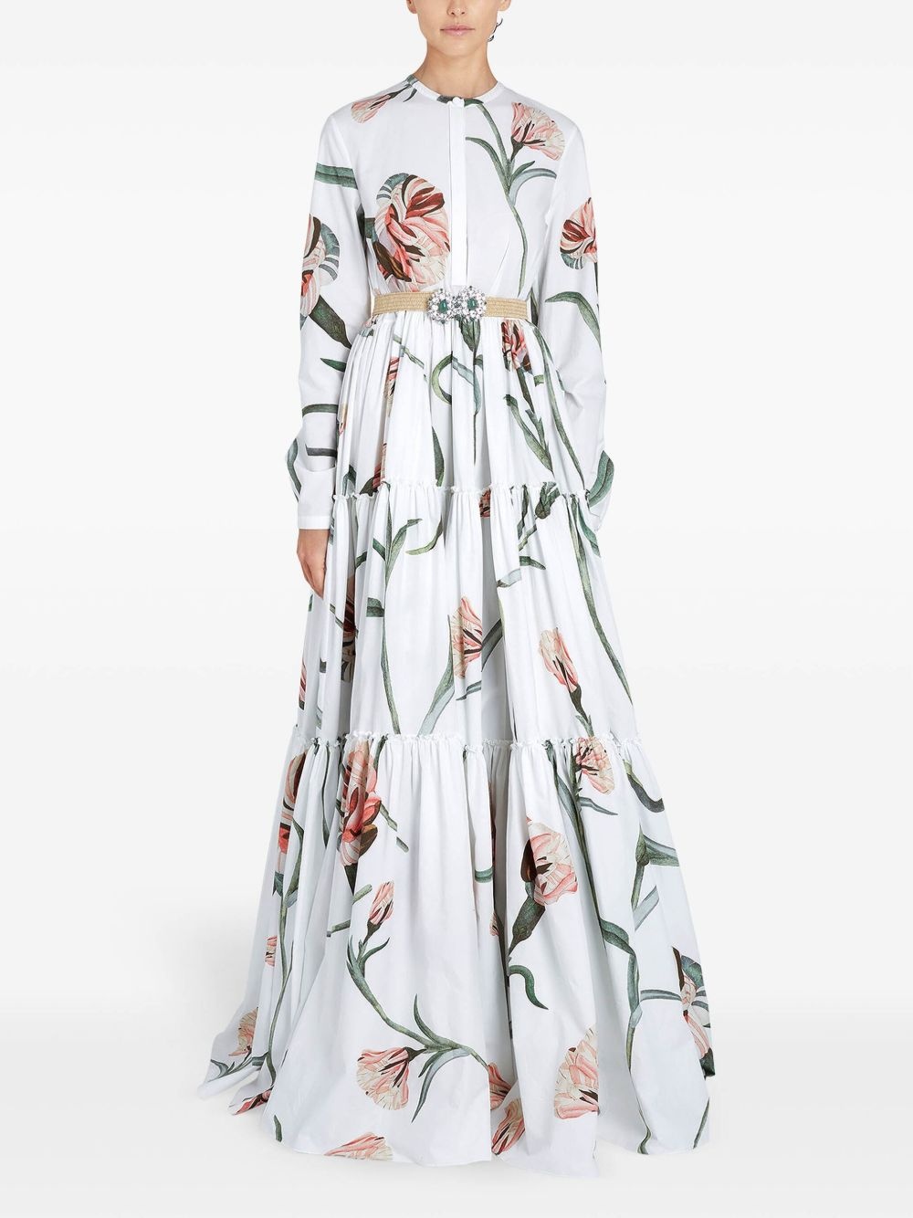 printed gown - 2
