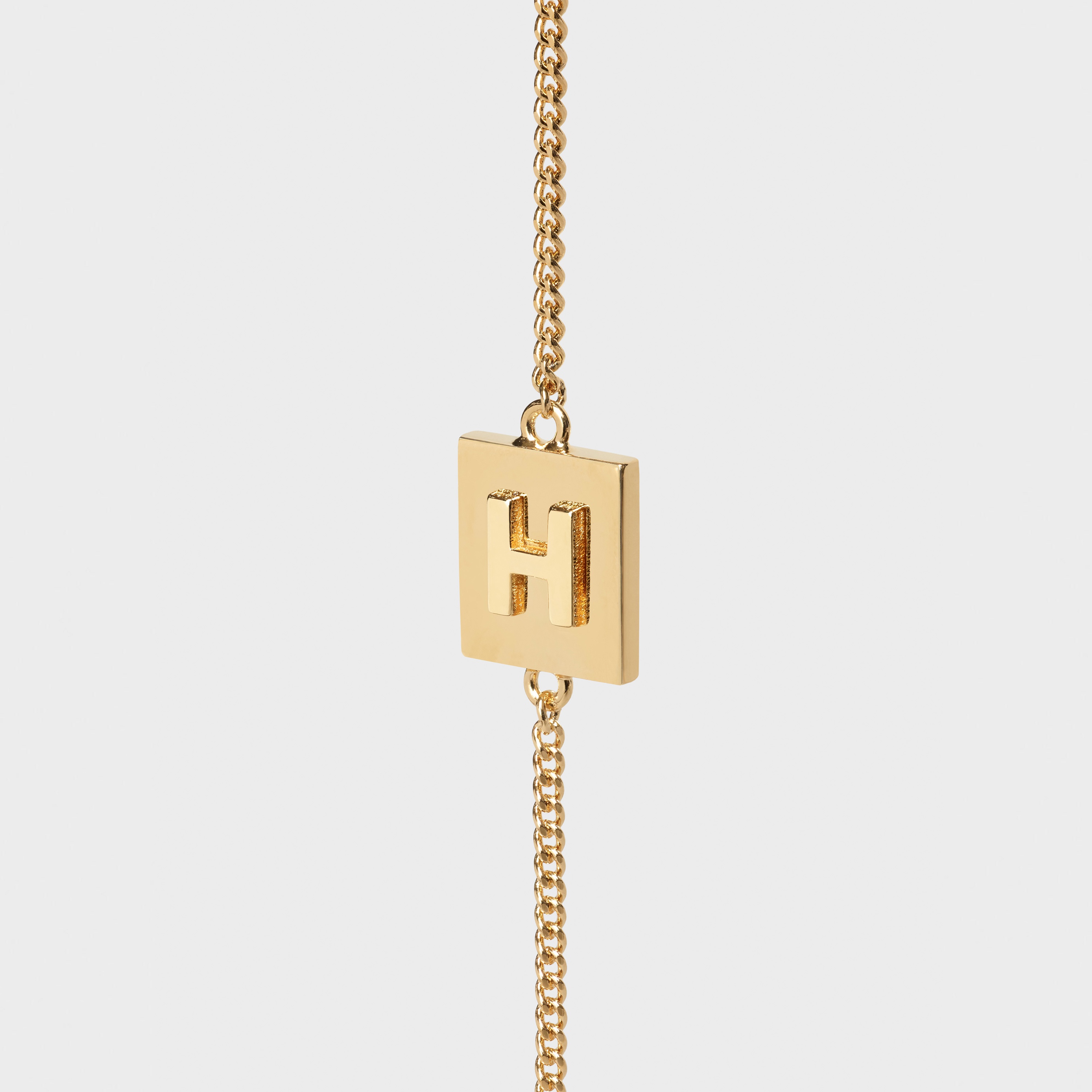 Alphabet H Bracelet in Brass - 1