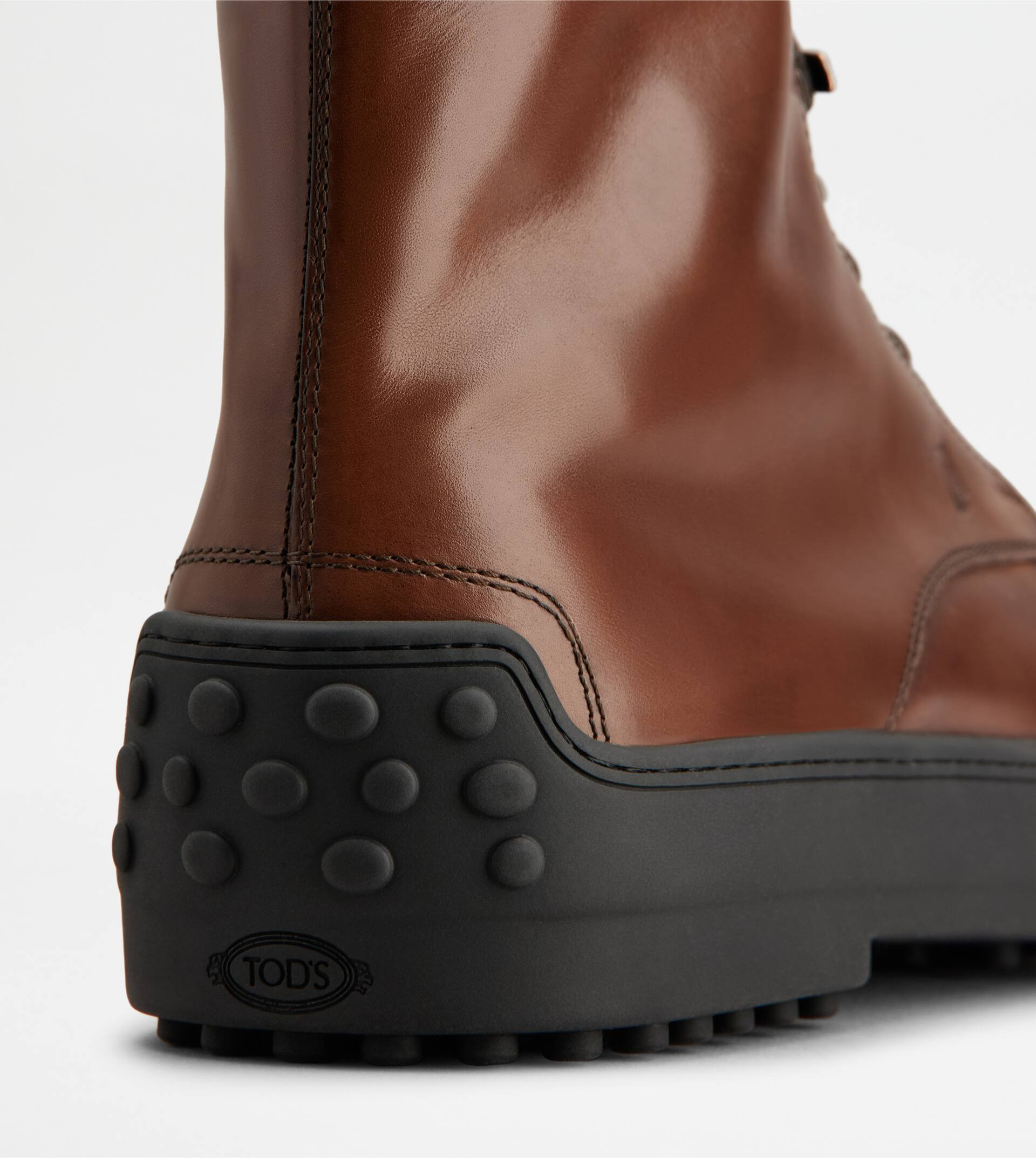 WINTER GOMMINO ANKLE BOOTS IN LEATHER - BROWN - 5