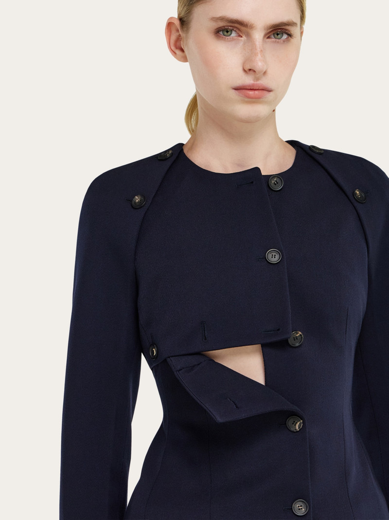 Cropped jacket with button detail 4