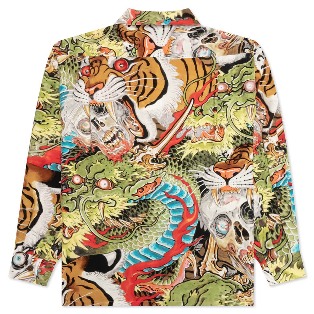 TIM LEHI HAWAIIAN L/S SHIRT TYPE-1 - GREEN - 2