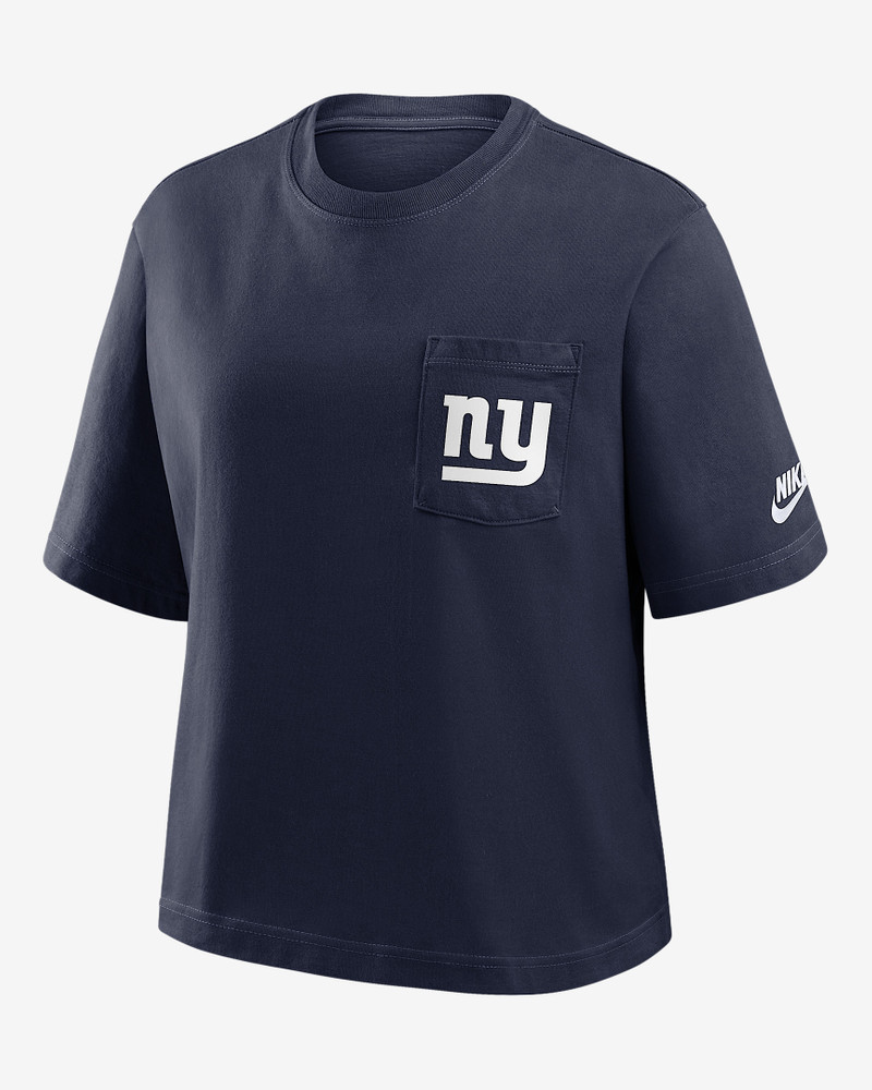 New York Giants Rewind Pocket Boxy Women's Nike NFL T-Shirt 1