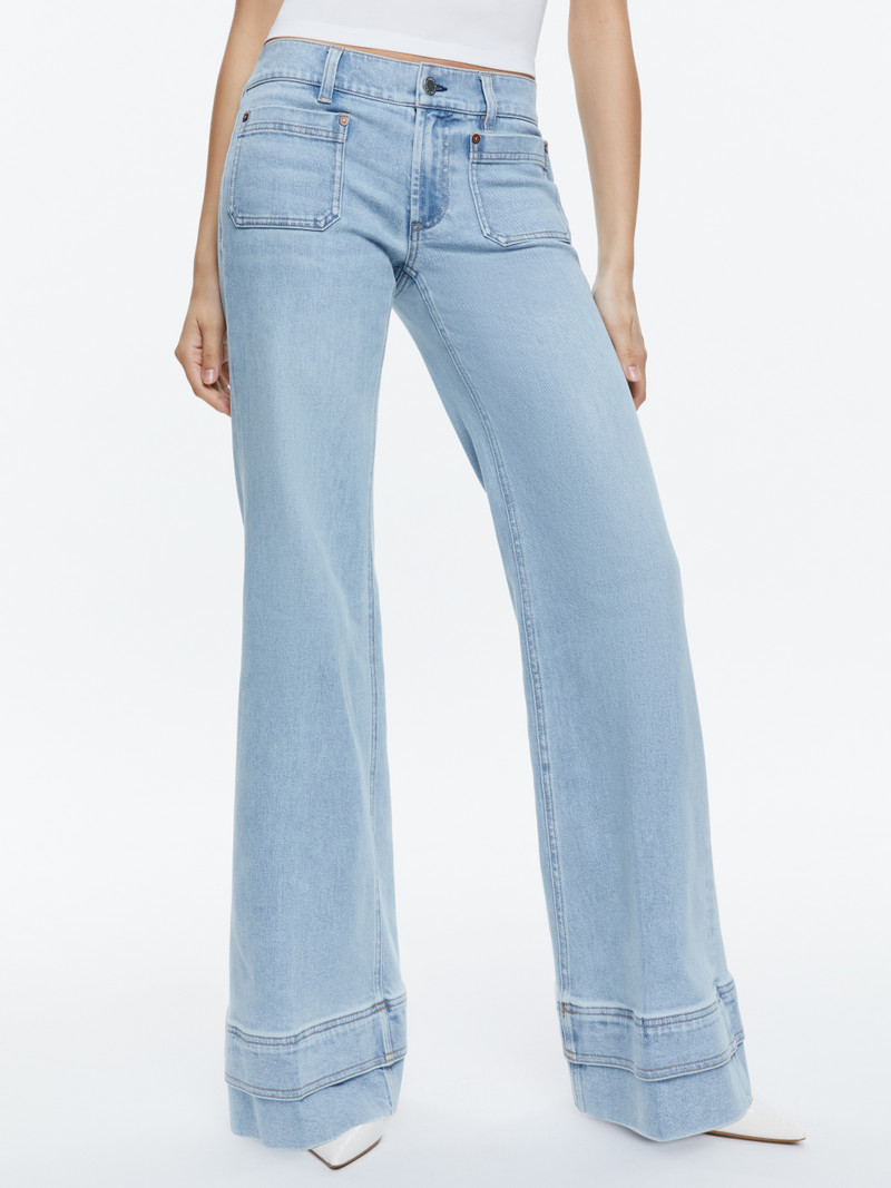 BRIAN PATCH POCKET WIDE LEG DOUBLE HEM JEAN 2