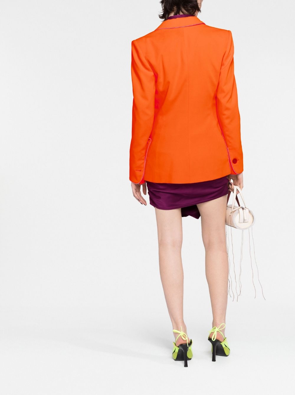 multiple-pocket single-breasted blazer - 4