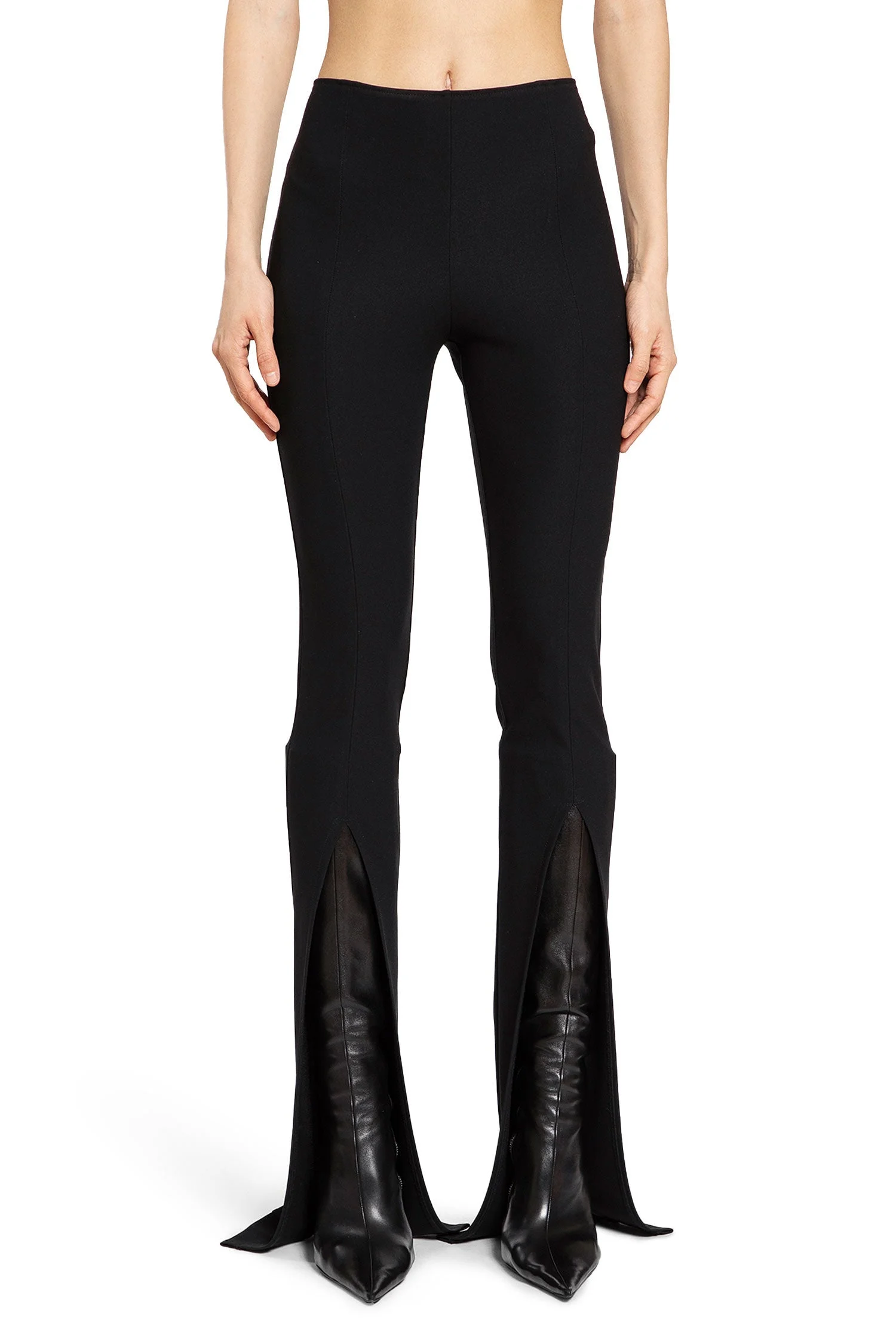 Fitted Trousers With Front Split - 1