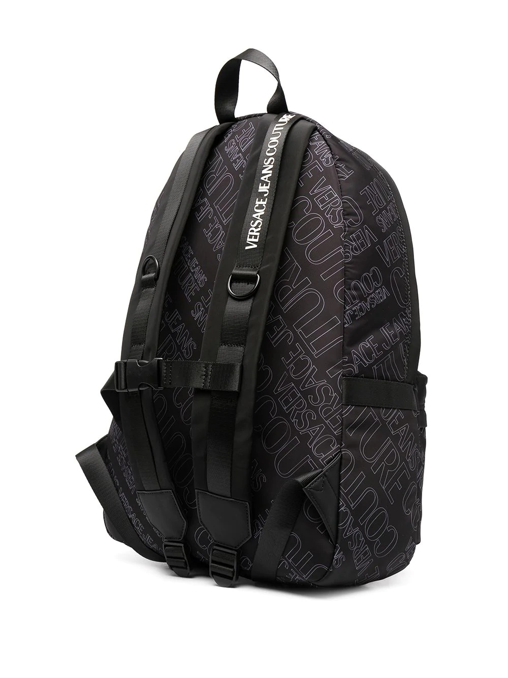 logo print zip-up backpack - 3