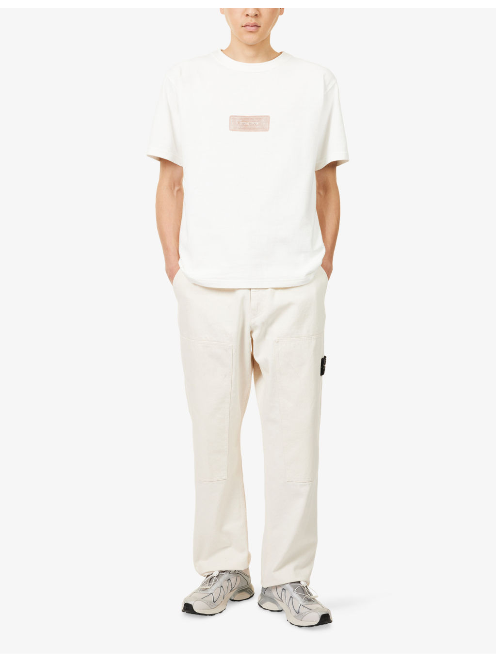 Brand-Print Crewneck Cotton-Jersey T-Shirt - 2