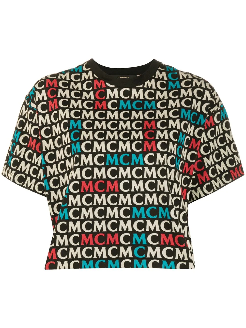 monogram print T-shirt - 1