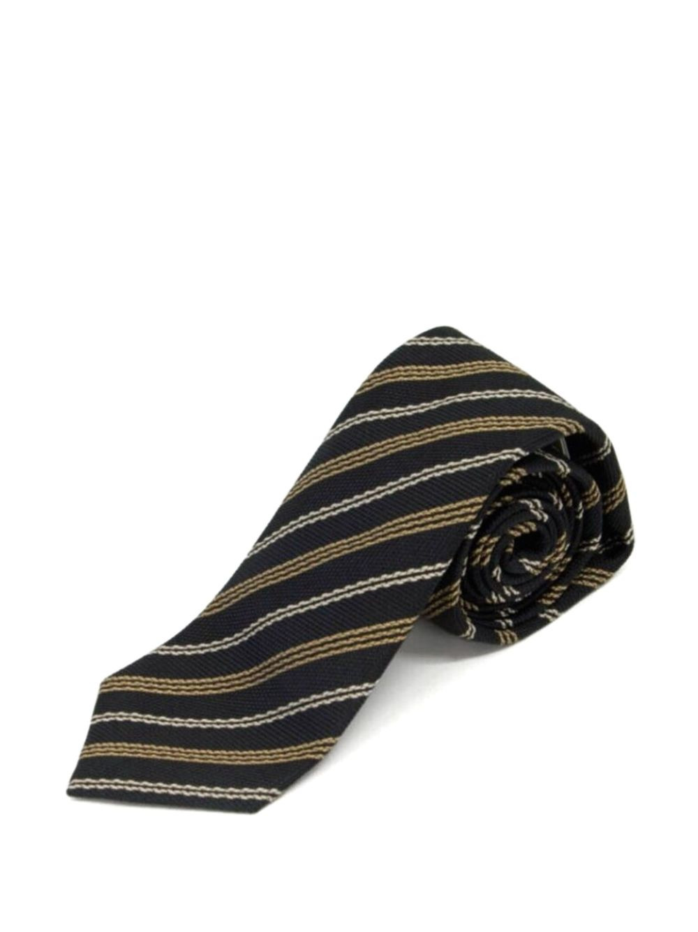 diagonal-stripe silk tie - 2