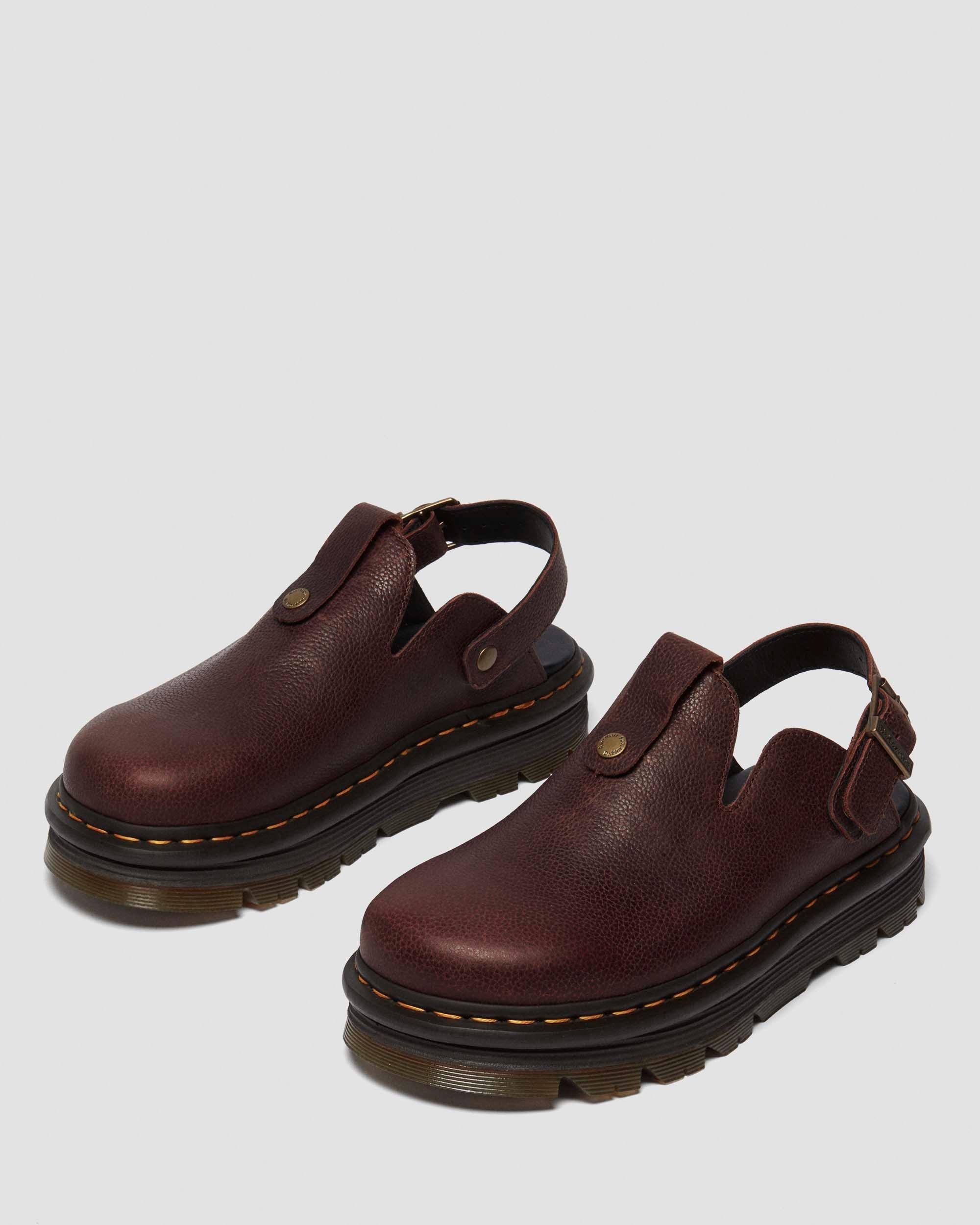 Zebzag Rustique Leather platform mules - 4