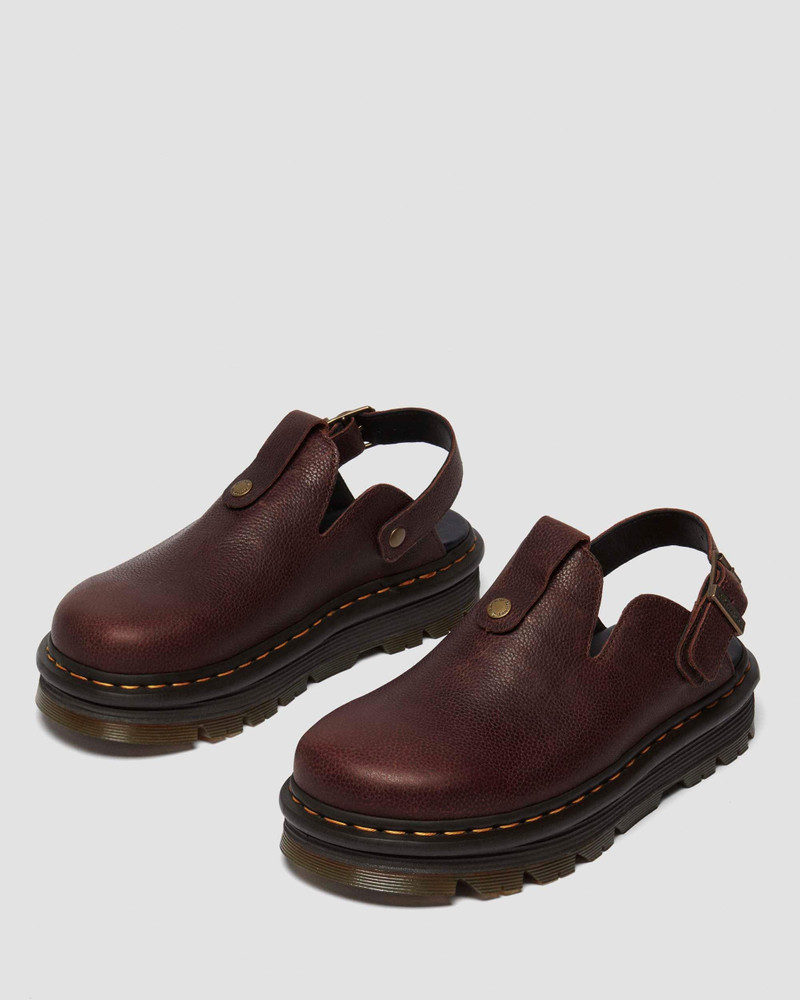 Zebzag Rustique Leather platform mules 4