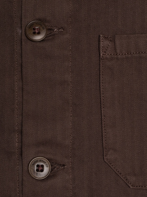 Buddy Herringbone Chore Jacket Walnut - 8