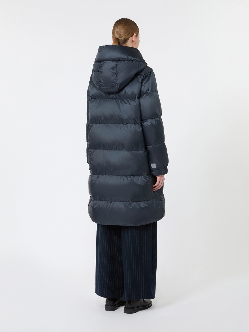MARTE Roomy midi puffer in water-repellent quilted fabric - MIDNIGHTBLUE 4