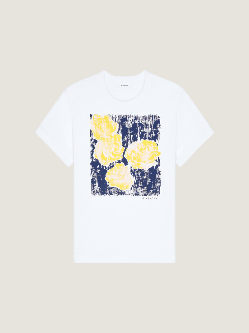 T-SHIRT IN COTTON WITH FLOWERS PRINT 1