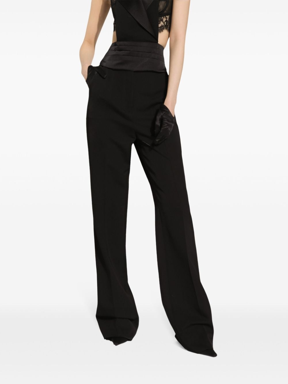 Wool high-wasited trousers - 3