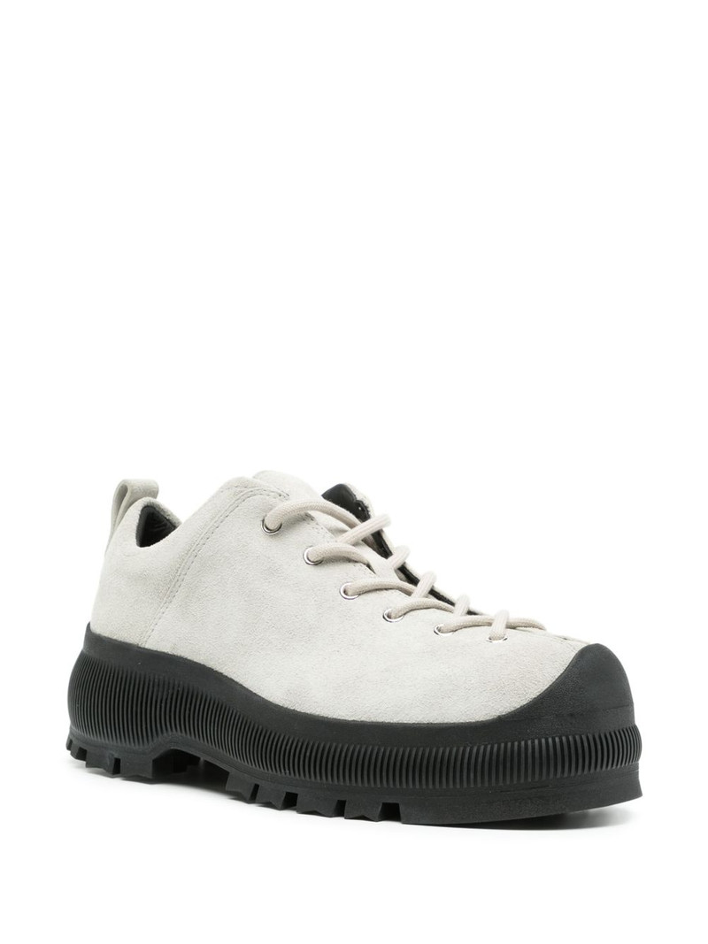 Jil Sander platform suede sneakers outlook