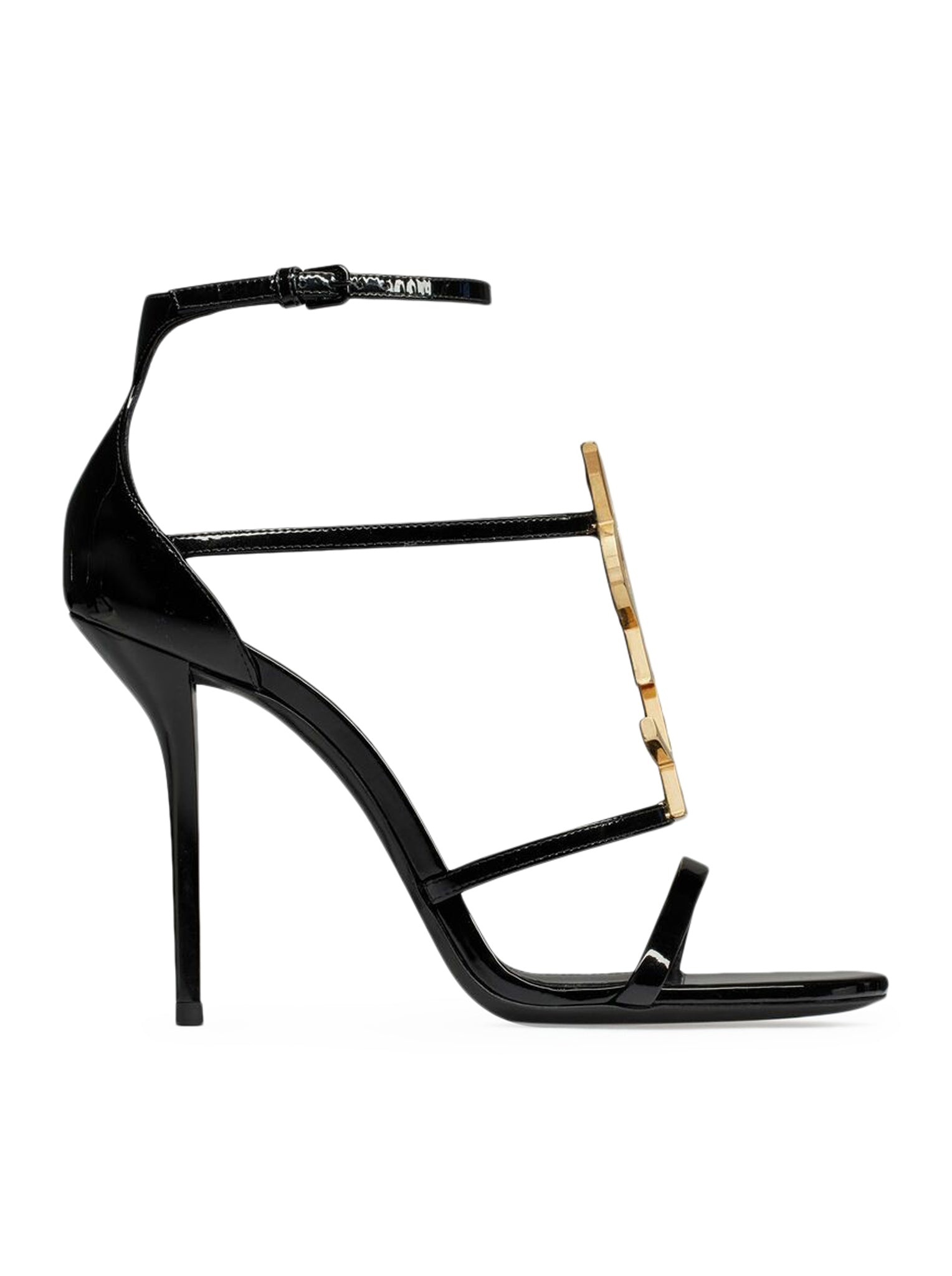 CASSANDRA SANDALS IN PAINTED LEATHER WITH GOLDEN MONOGRAM - 1