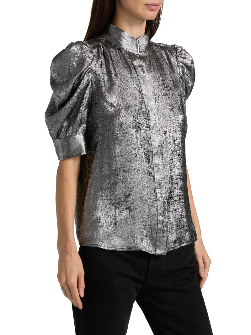 Women's The Shiny Gillian Blouse - Gunmetal 4