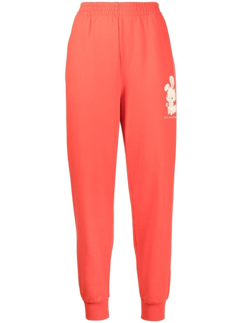 graphic-print tapered track pants 1