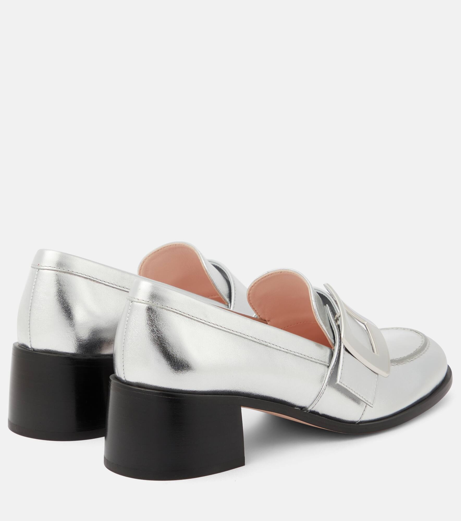 Viv' Rangers embellished metallic leather loafers - 3