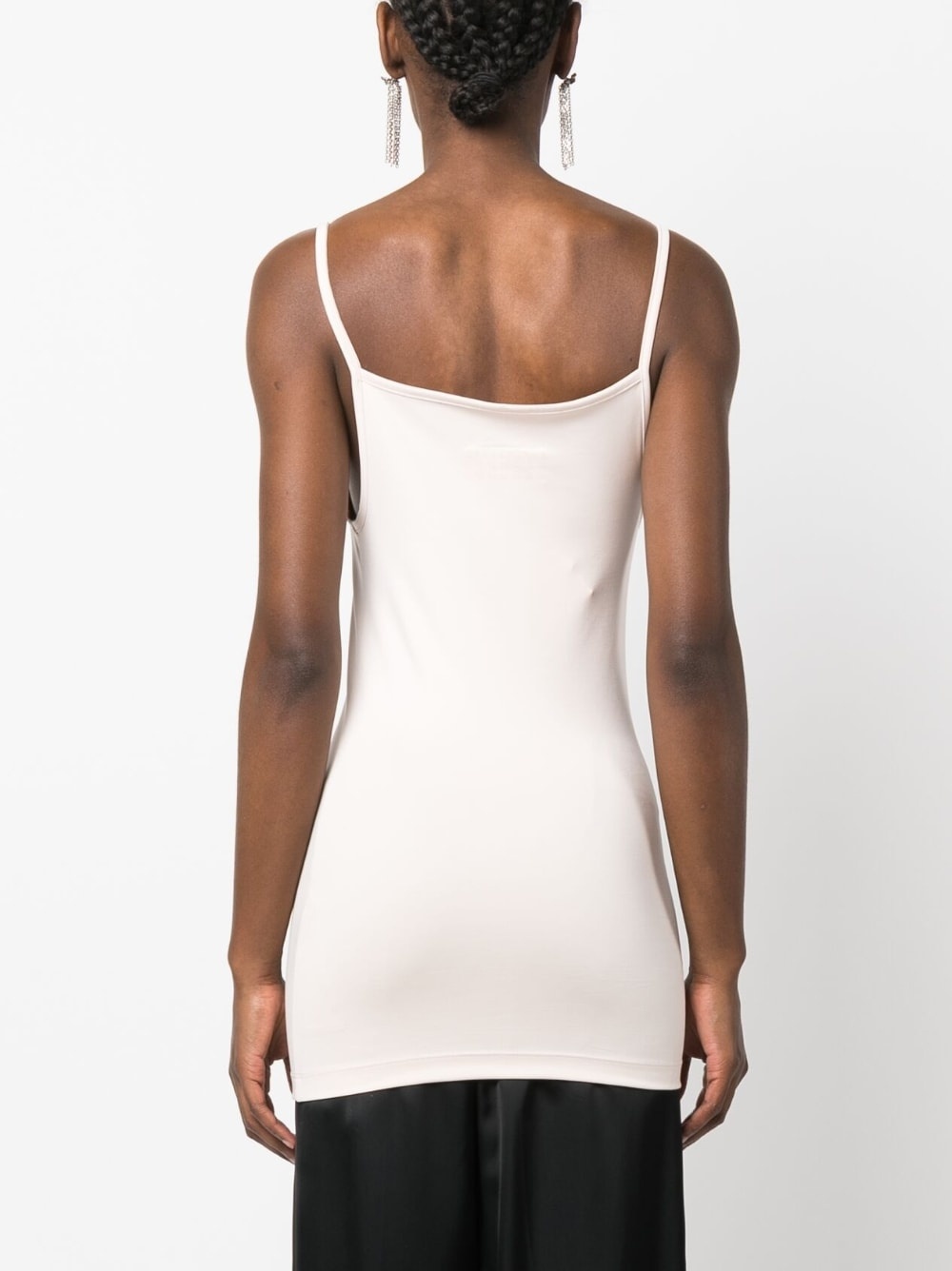 【MM6】NUMBER LOGO OPEN DETAIL SLEEVELESS T-SHIRT Mm6 Maison Margiela Numbers-motif Tank Top - Black | Garmentory
