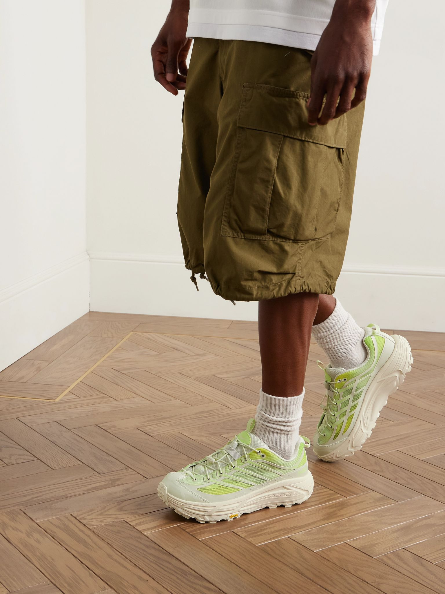 Mafate Three2 Rubber-Trimmed Mesh Running Sneakers Green - 2