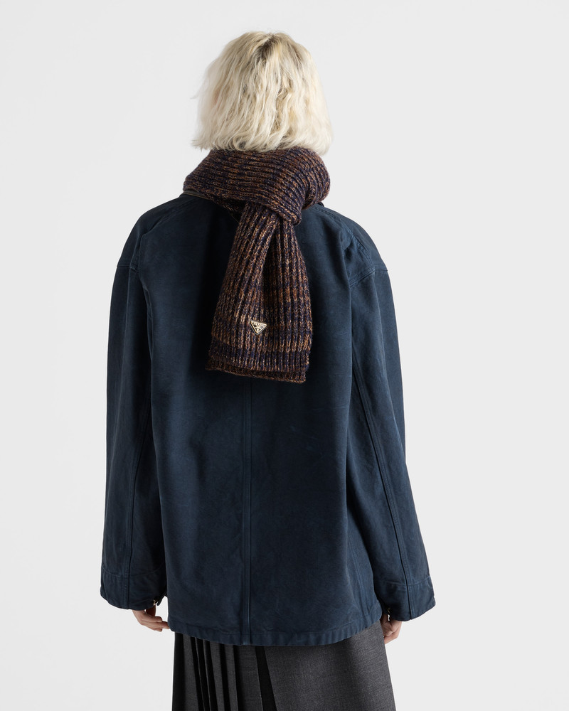 Mélange wool and cashmere scarf 3