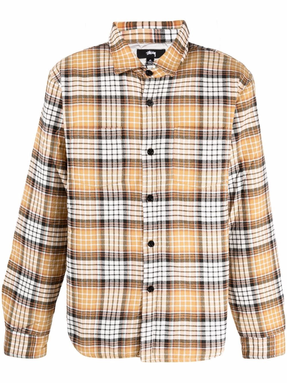 plaid-check print shirt - 1