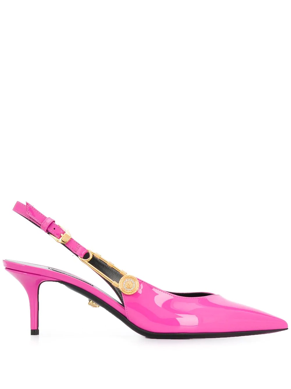 pointed safety-pin kitten heels - 1