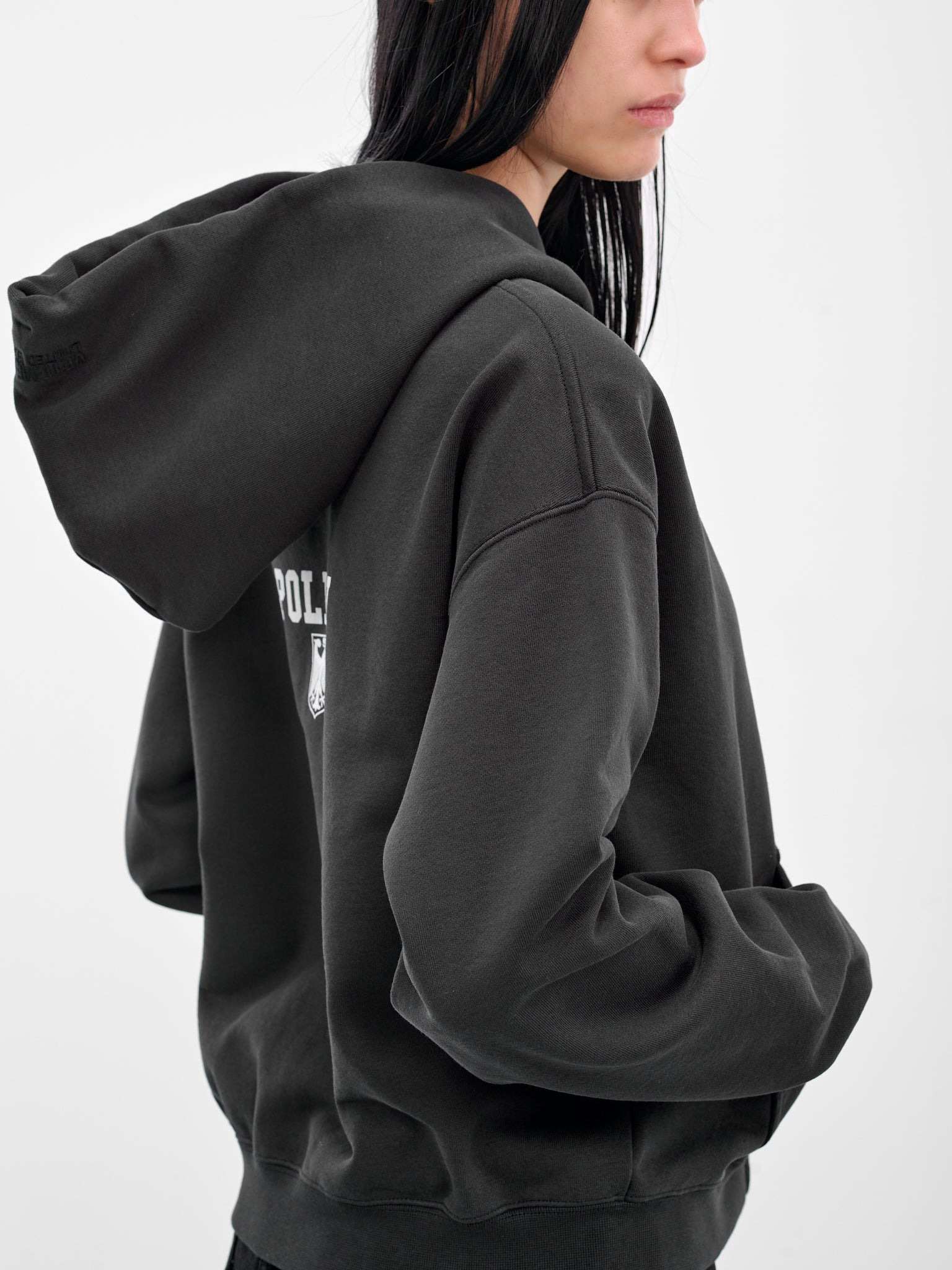 Black Polizei Zip-Up Hoodie - 5